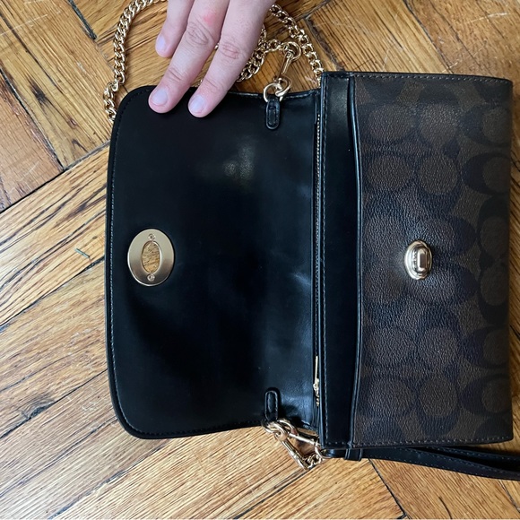 Coach Leather Logo Crossbody Bag - Picture 6 of 9